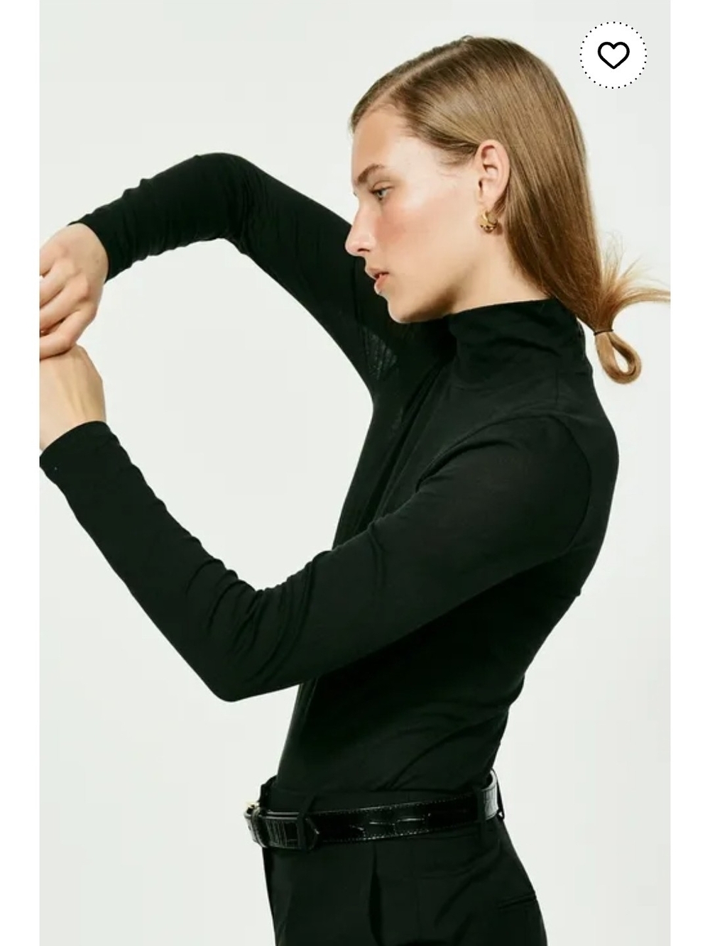 NWT J. Crew Black Tissue Crepe Turtleneck